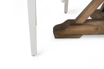 Lyon Spisegruppe Ø150 cm Rund med 4 Viktoria Stoler - Vintage Alm/Grå/Hvit - Møbler - Bord - Spisegruppe