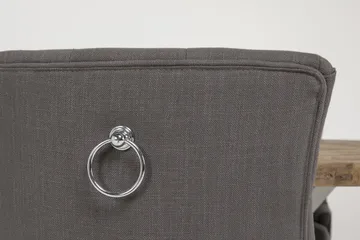 Lyon Spisegruppe Ø150 cm Rund med 4 Viktoria Stoler - Vintage Natur/Hvit/Grå - Møbler - Bord - Spisegruppe