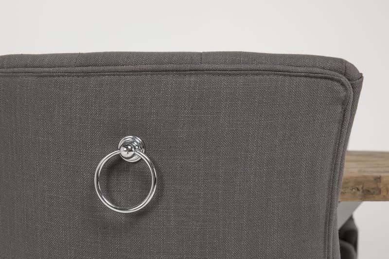 Lyon Spisegruppe Ø150 cm Rund med 4 Viktoria Stoler - Vintage Natur/Hvit/Grå - Møbler - Bord - Spisegruppe