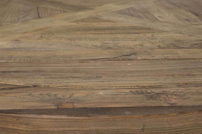 Lyon Spisegruppe Ø150 cm Rund med 6 Tuva Stoler - Vintage Natur/Hvit/Brun - Møbler - Bord - Spisegruppe