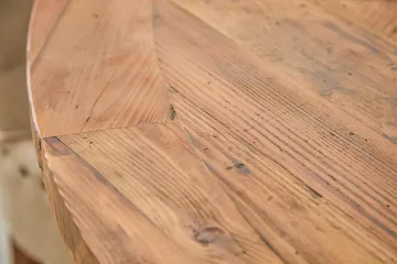 Lyon Spisegruppe Ø150 cm Rund med 6 Viktoria Stoler - Vintage Natur / Hvit / Beige - Møbler - Bord - Spisegruppe