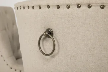 Lyon Spisegruppe Ø150 cm Rund med 6 Viktoria Stoler - Vintage Natur / Hvit / Beige - Møbler - Bord - Spisegruppe