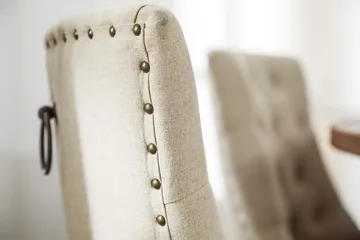 Lyon Spisegruppe Ø150 cm Rund med 6 Viktoria Stoler - Vintage Natur / Hvit / Beige - Møbler - Bord - Spisegruppe