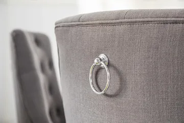 Lyon Spisegruppe Ø150 cm Rund med 6 Viktoria Stoler - Vintage Natur/Hvit/Grå - Møbler - Bord - Spisegruppe