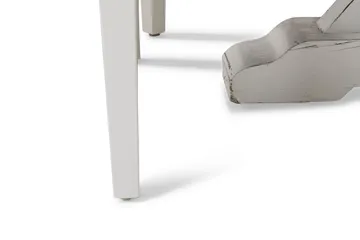 Lyon Spisegruppe Ø150 cm Rund med 6 Viktoria Stoler - Vintage Natur/Hvit/Grå - Møbler - Bord - Spisegruppe