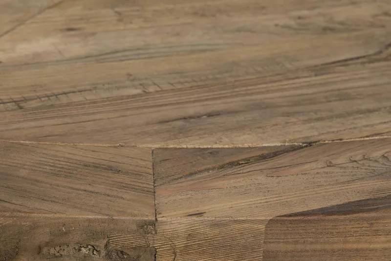 Lyon Spisegruppe Ø150 cm Rund med 6 Viktoria Stoler - Vintage Natur/Hvit/Grå - Møbler - Bord - Spisegruppe