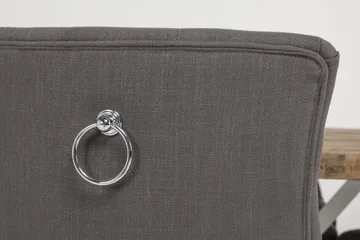 Lyon Spisegruppe Ø150 cm Rund med 6 Viktoria Stoler - Vintage Natur/Hvit/Grå - Møbler - Bord - Spisegruppe