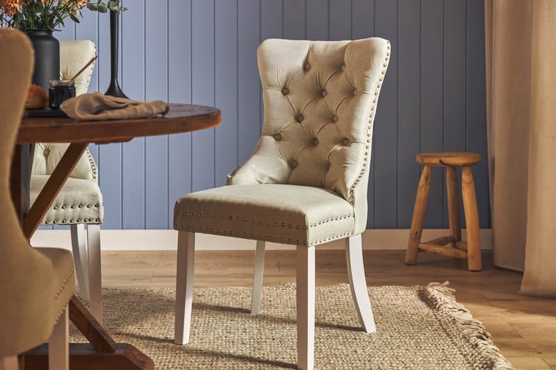 Lyon Spisegruppe 120 cm Rund inkl. 4 Bergviken Stoler - Brun - Møbler - Bord - Spisegruppe