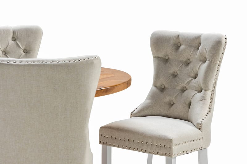 Lyon Spisegruppe 120 cm Rund inkl. 4 Bergviken Stoler - Brun - Møbler - Bord - Spisegruppe