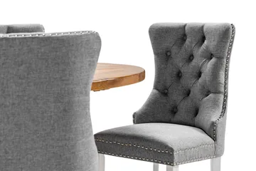 Lyon Spisegruppe 120 cm Rund inkl. 4 Bergviken Stoler - Brun - Møbler - Bord - Spisegruppe