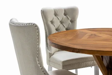 Lyon Spisegruppe 120 cm Rund inkl. 4 Bergviken Stoler - Brun - Møbler - Bord - Spisegruppe