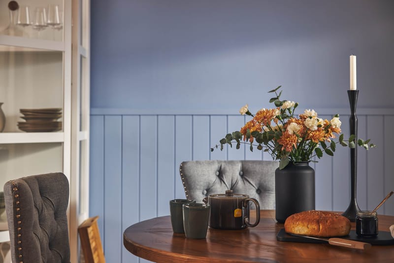 Lyon Spisegruppe 120 cm Rund inkl. 4 Bergviken Stoler - Brun - Møbler - Bord - Spisegruppe