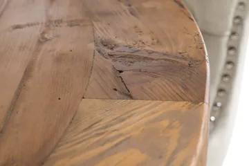 Lyon Spisegruppe 120 cm Rund inkl 4 Bergviken Stoler - Brun/Hvit - Møbler - Bord - Spisegruppe