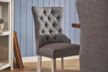 Lyon Spisegruppe 120 cm Rund inkl. 4 Bergviken Stoler - Brun/Hvit - Møbler - Bord - Spisegruppe