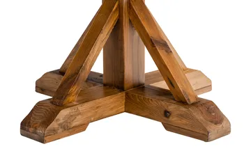 Lyon Spisegruppe 120 cm Rund med 4 Bergviken Stoler Kunstlær - Brun - Møbler - Bord - Spisegruppe