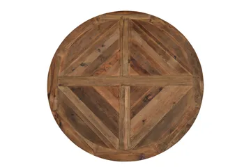 Lyon Spisegruppe 150 cm Rund med 4 Tuva Lenestol - Vintage Alm/Hvit/Svart PU - Møbler - Bord - Spisegruppe