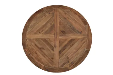 Lyon Spisegruppe 150 cm Rund med 4 Tuva Lenestol - Vintage Alm/Hvit/Svart PU - Møbler - Bord - Spisegruppe