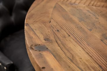 Lyon Spisegruppe 150 cm Rund med 6 Tuva Lenestol - Vintage Alm/Hvit/Svart PU - Møbler - Bord - Spisegruppe