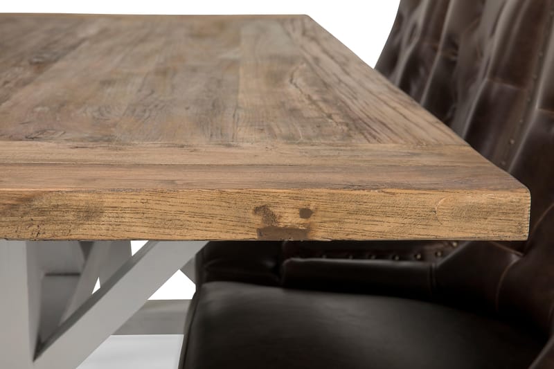 Lyon Spisegruppe 200 cm med 6 Tuva Stol - Natur/Hvit/Brun - Møbler - Bord - Spisegruppe
