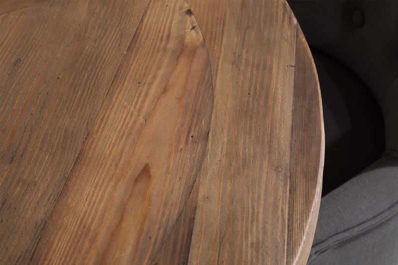 Lyon Spisegruppe Rund med 4 Viktoria Lenestoler - Tre/Hvit/Grå - Møbler - Bord - Spisegruppe