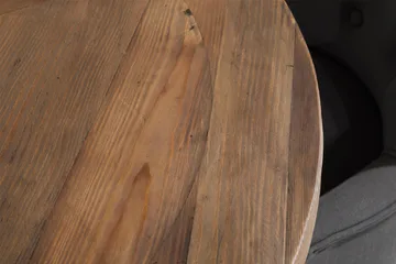 Lyon Spisegruppe Rund med 4 Viktoria Lenestoler - Tre/Hvit/Grå - Møbler - Bord - Spisegruppe