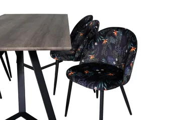 Malvina Spisegruppe 180 cm inkl. 6 Sedavi Stoler - Grå/Svart/Blå - Møbler - Bord - Spisegruppe