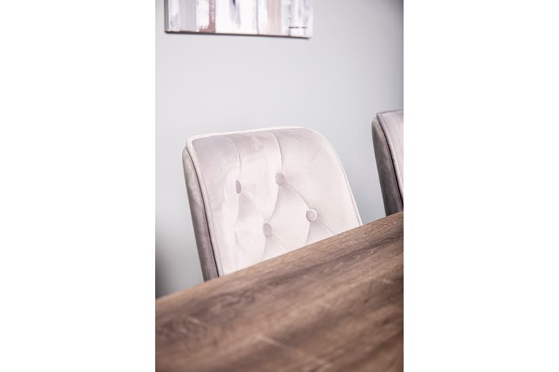 Malvina Spisegruppe med 4 Valerie Lyx Fløyelsstoler - Møbler - Bord - Spisegruppe