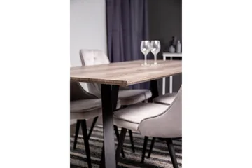 Malvina Spisegruppe med 4 Valerie Lyx Fløyelsstoler - Møbler - Bord - Spisegruppe