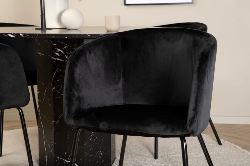 Marbs rundt spisebord med 4 Berit Spisestol - Møbler - Bord - Spisegruppe