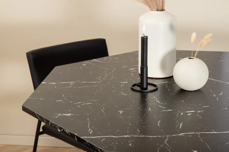 Marbs rundt spisebord med 4 Kenth Spisestol - Møbler - Bord - Spisegruppe