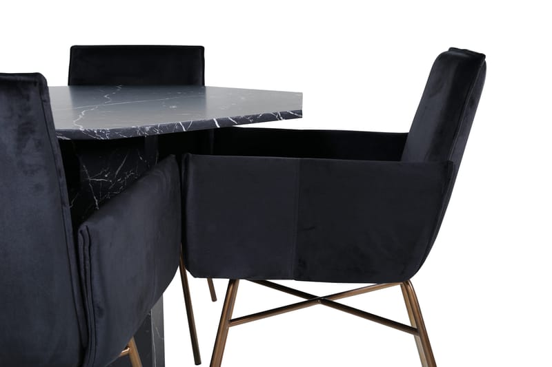 Marbs rundt spisebord med 4 Pippi Spisestol - Møbler - Bord - Spisegruppe