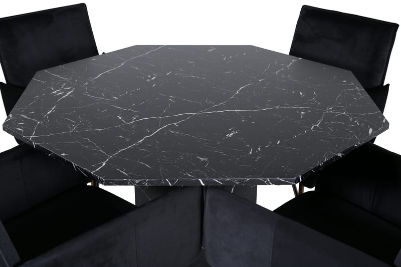 Marbs rundt spisebord med 4 Pippi Spisestol - Møbler - Bord - Spisegruppe