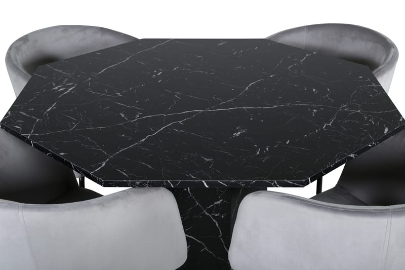 Marbs Rundt Spisebord med 4stk Berit Spisestol - Møbler - Bord - Spisegruppe