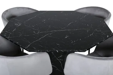 Marbs Rundt Spisebord med 4stk Berit Spisestol - Møbler - Bord - Spisegruppe