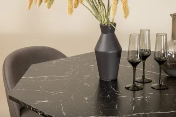 Marbs Rundt Spisebord med 4stk Velvet Spisestol - Møbler - Bord - Spisegruppe