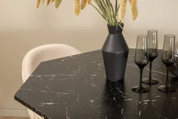 Marbs Rundt Spisebord med 4stk Velvet Spisestol - Møbler - Bord - Spisegruppe