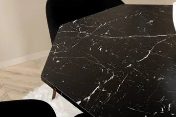 Marbs Spisegruppe 110 cm Rund inkl. 4 Kullersbro Stoler - Svart/Brun - Møbler - Bord - Spisegruppe