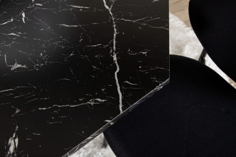 Marbs Spisegruppe 110 cm Rund inkl. 4 Moncoll Stoler - Svart - Møbler - Bord - Spisegruppe