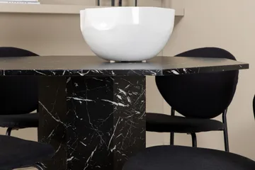 Marbs Spisegruppe 110 cm Rund inkl. 4 Moncoll Stoler - Svart - Møbler - Bord - Spisegruppe