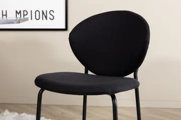 Marbs Spisegruppe 110 cm Rund inkl. 4 Moncoll Stoler - Svart - Møbler - Bord - Spisegruppe