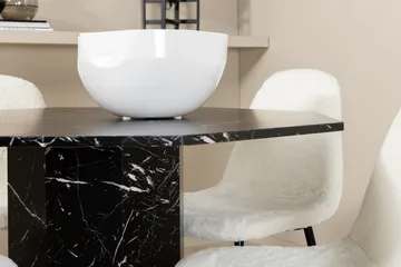 Marbs Spisegruppe 110 cm Rund inkl. 4 Pontus Stoler - Svart/Hvit - Møbler - Bord - Spisegruppe