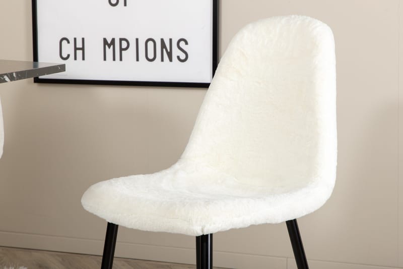 Marbs Spisegruppe 110 cm Rund inkl. 4 Pontus Stoler - Svart/Hvit - Møbler - Bord - Spisegruppe