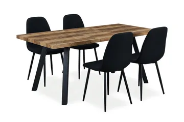 Marcelen spisebord med 4 Nibe-stoler - Møbler - Bord - Spisegruppe