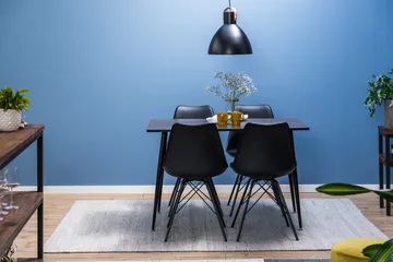 Marcelen Spisegruppe 120 cm med 4 Nibe Stol - Brun/Svart - Møbler - Bord - Spisegruppe