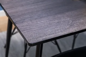 Marcelen Spisegruppe 120 cm med 4 Nibe Stol - Brun/Svart - Møbler - Bord - Spisegruppe