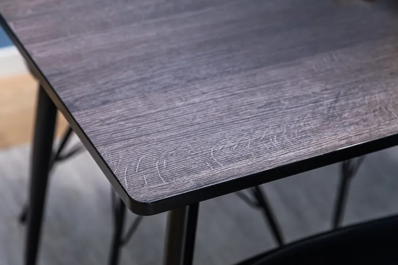 Marcelen Spisegruppe 120 cm med 4 Nibe Stol - Brun/Svart - Møbler - Bord - Spisegruppe