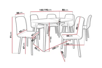 Narberth Spisegruppe - Møbler - Bord - Spisegruppe