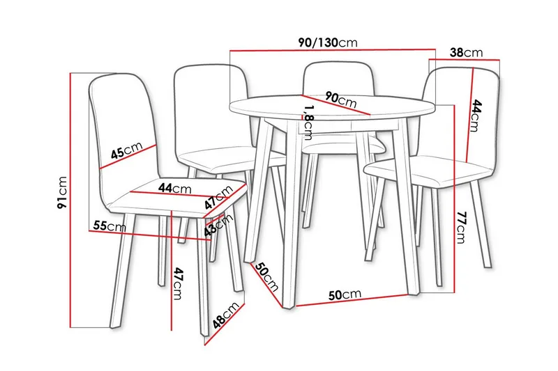 Narberth Spisegruppe - Møbler - Bord - Spisegruppe