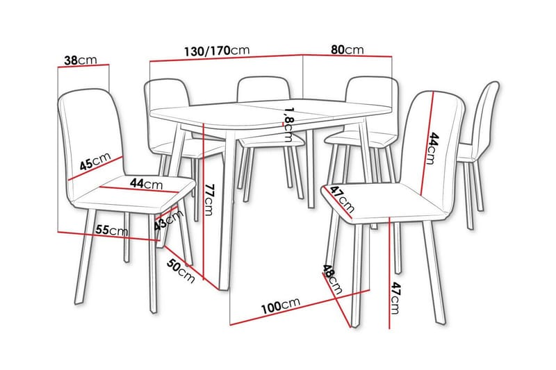 Narberth Spisegruppe - Møbler - Bord - Spisegruppe