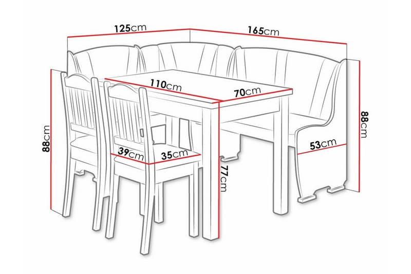 Narberth Spisegruppe - Møbler - Bord - Spisegruppe